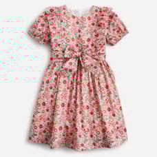 J.Crew Girls' Ruffle-Trim Dress in Liberty® Danjo Print, Size 4, NO WAIST TIE