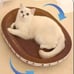 1pc Durable Polyester Cat Scratching Post with Basin Tray - Anti-Theft One-Piece