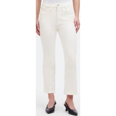 Madewell Curvy Kick Out Crop Pure White Trendy Denim Jeans US Women's 27 New