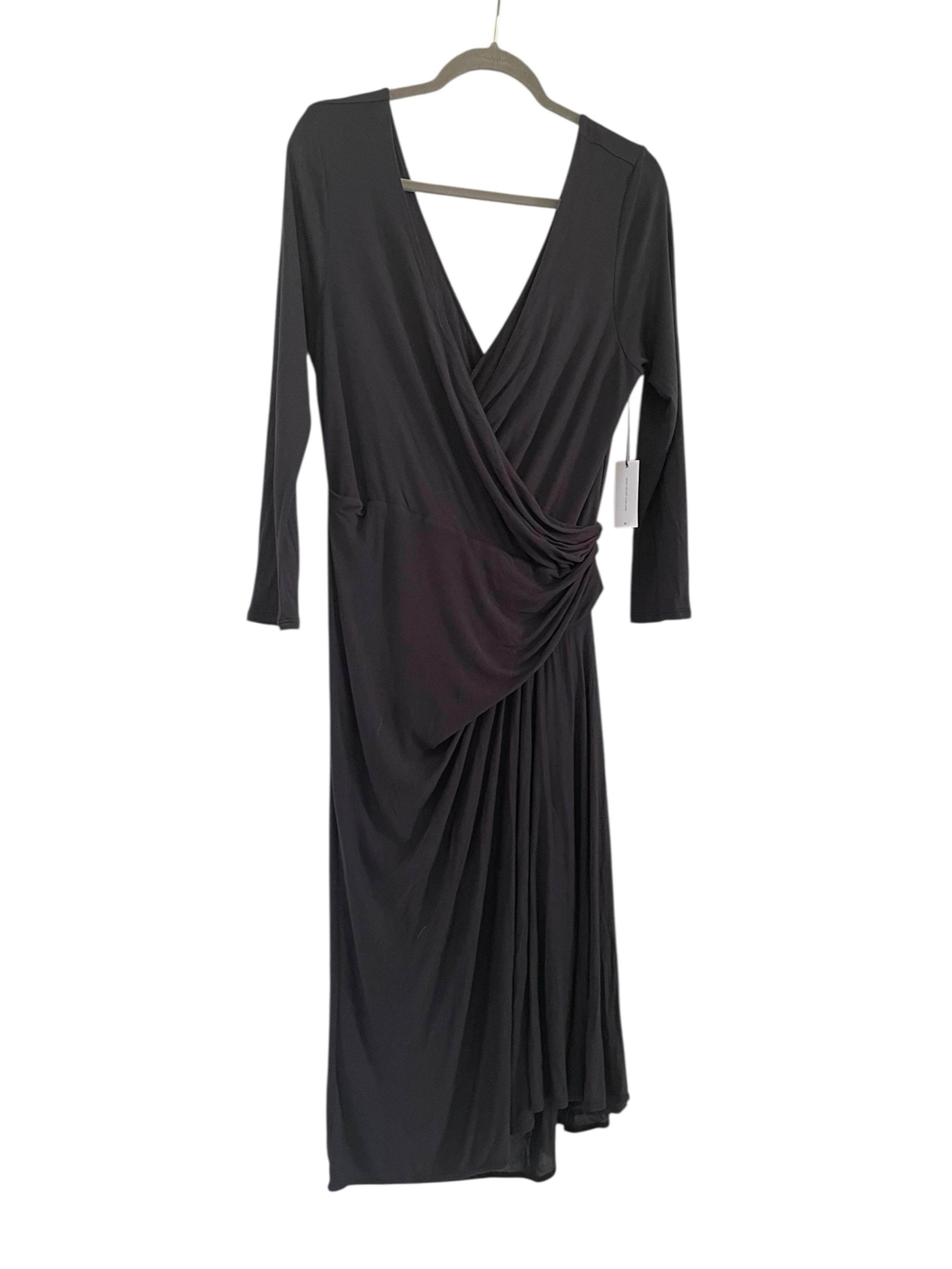 Velvet by Marks & Spencer aanthropology black faux wrap dress NWT
