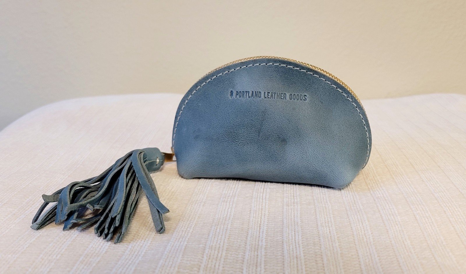Portland Leather Goods Aqua BUNDLE Taco Pouch, Taco Keycain, and Dopp Keychain