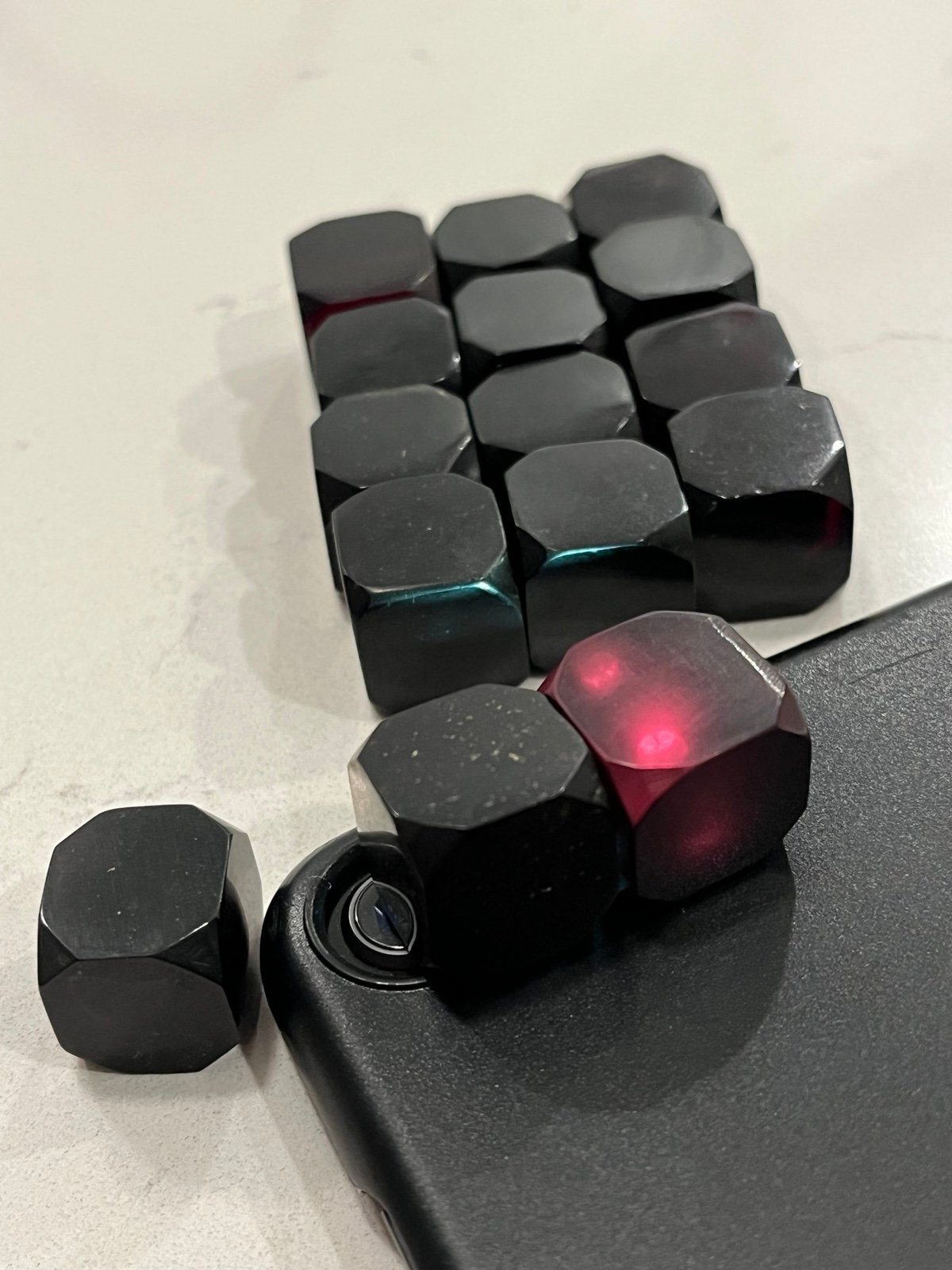 Dark cherry 15 cubes for dice or prayer bead 122222aA@@