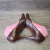 Vintage Ralph Lauren Womens 8.5 Wing Tip Leather Classic Pumps Heels Old Money