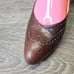 Vintage Ralph Lauren Womens 8.5 Wing Tip Leather Classic Pumps Heels Old Money