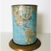 1965 Western Union Time O Rama World Time Zone Perpetual Map Pen Holder Vintage