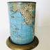 1965 Western Union Time O Rama World Time Zone Perpetual Map Pen Holder Vintage