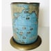1965 Western Union Time O Rama World Time Zone Perpetual Map Pen Holder Vintage