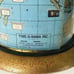1965 Western Union Time O Rama World Time Zone Perpetual Map Pen Holder Vintage