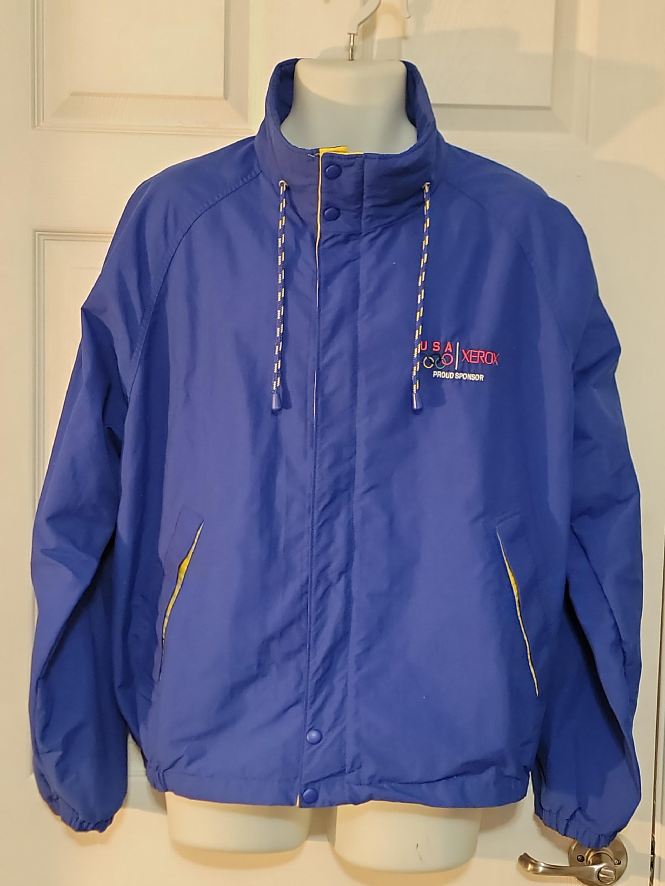 Vintage Swingster Men's Embroidered Zip up Jacket "Olympics/ Xerox" Logos
