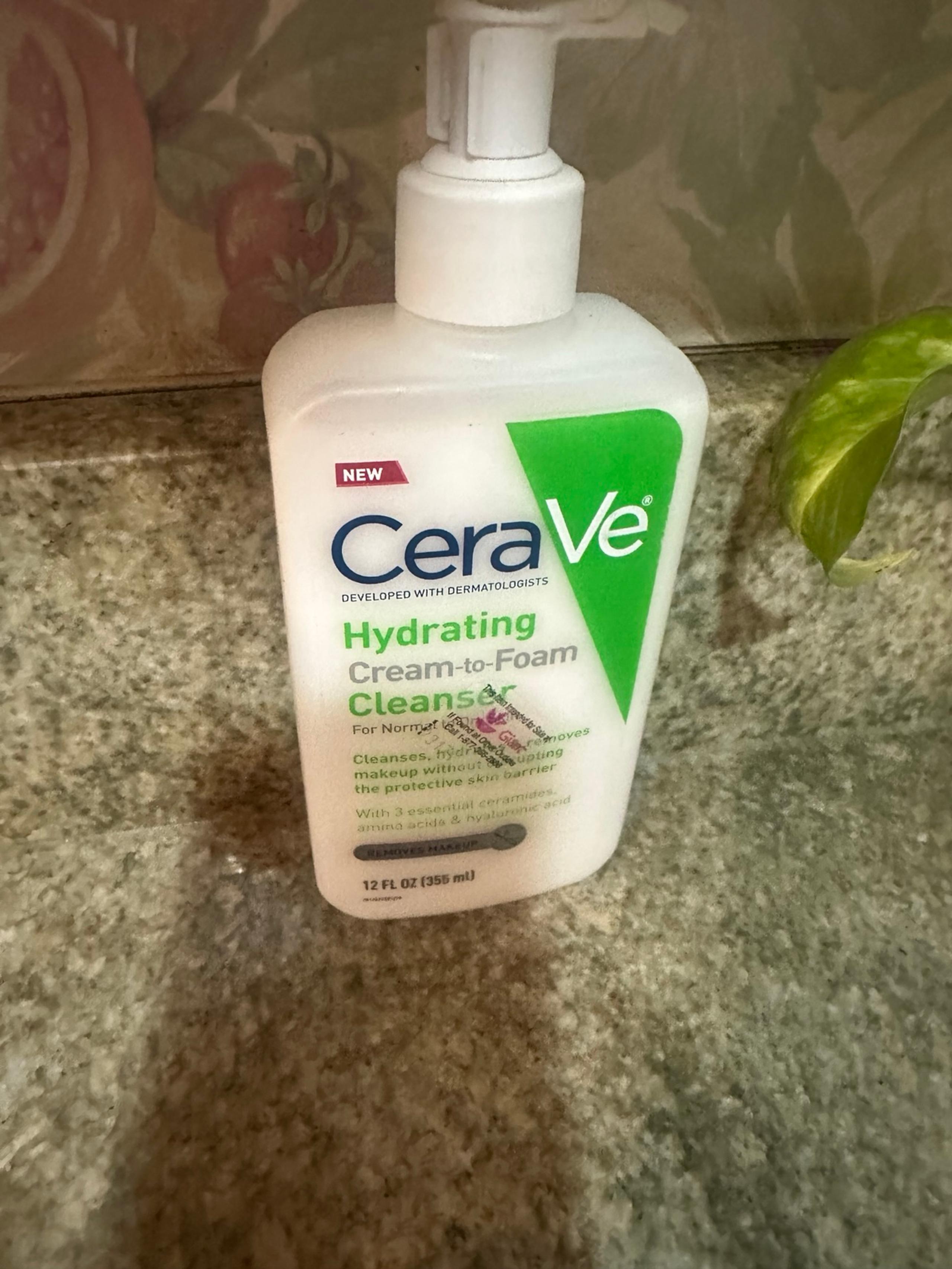 CeraVe Hydratinv Cream-to -Fiam Cleanser 12 oz / 355 ml  New