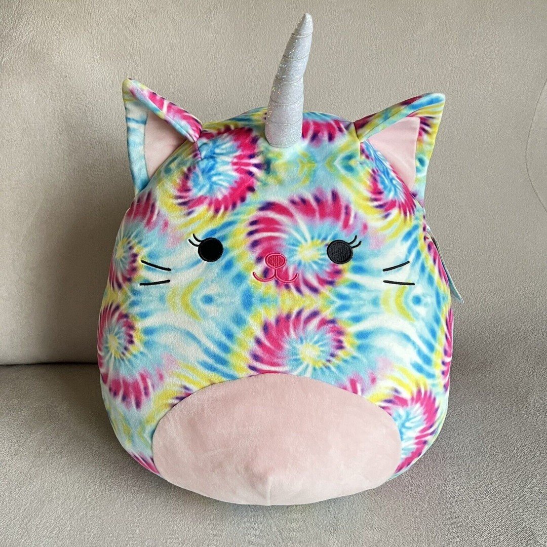 Unicorn Caticorn Talisa Plush 16” Squishmallow Tie Dye Kellytoy New with Tags