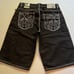 Vintage Y2K Southpole Premium Baggy Denim Shorts Size 40 Black Hip Hop New RARE