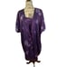 Secret Treasures Peignoir Set Nightgown & Robe Purple Floral Silky Satiny 2XL