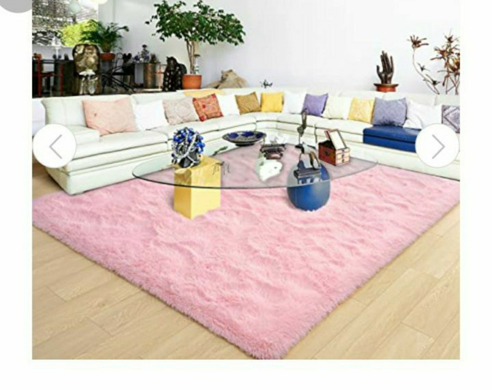 Pink super Fluffy area rug