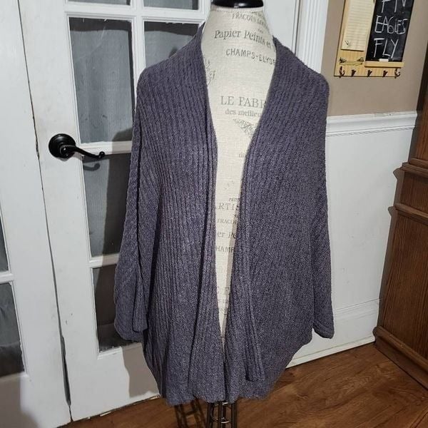 Barefoot Dreams Womens Violet Purple Cozychic Lite Cardigan Sweater 2X