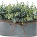 Artificial Eucalyptus Arrangement in Rustic Oval Galvanized Metal Planter
