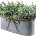 Artificial Eucalyptus Arrangement in Rustic Oval Galvanized Metal Planter