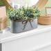 Artificial Eucalyptus Arrangement in Rustic Oval Galvanized Metal Planter