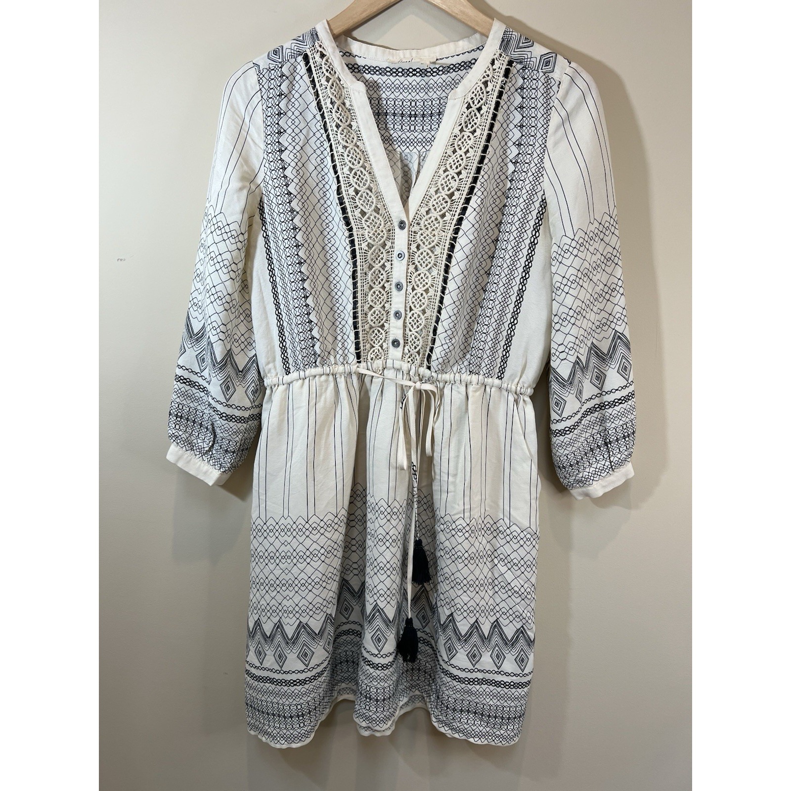 Floreat For Anthropologie Perrie Lace Midi Dress Size 4 Bohemian