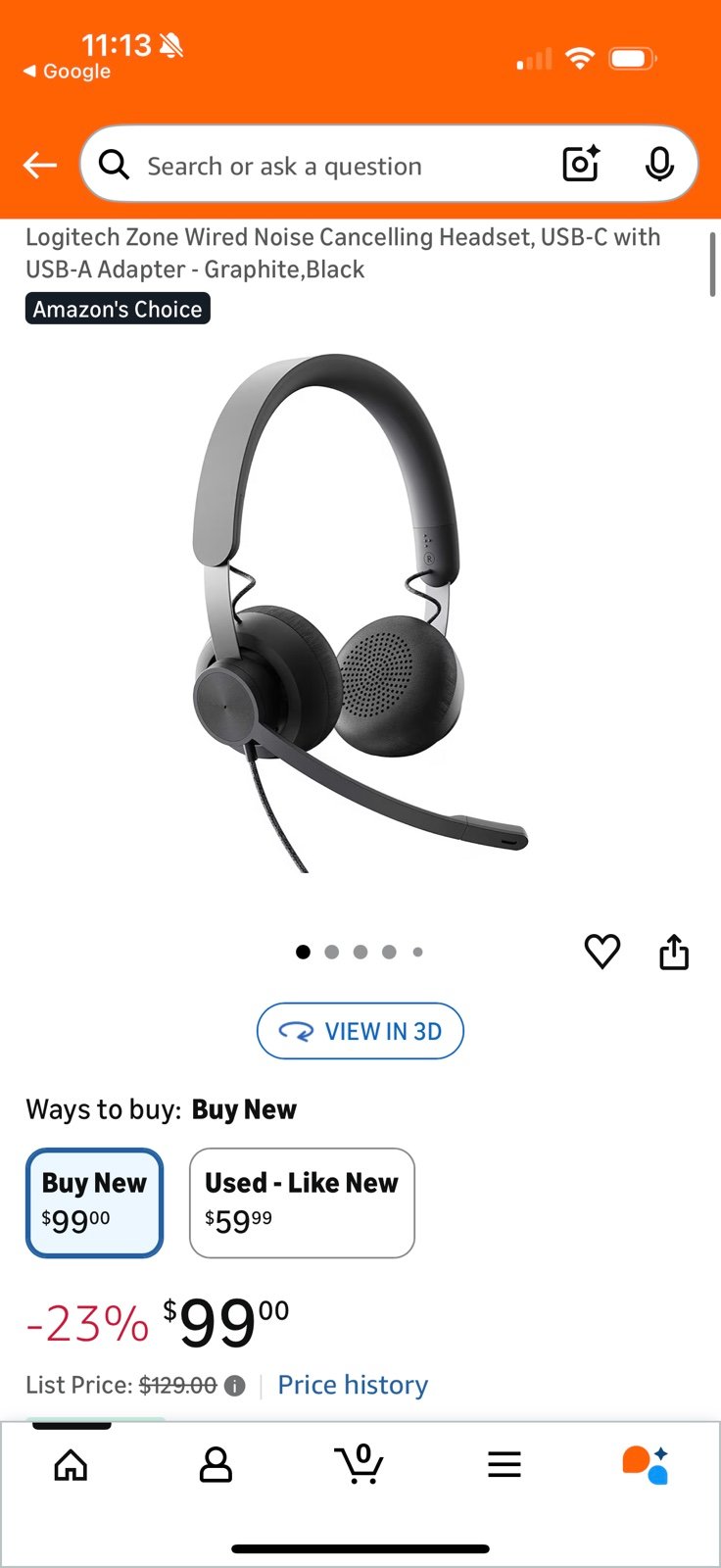 Logitec Zone Wired Headset