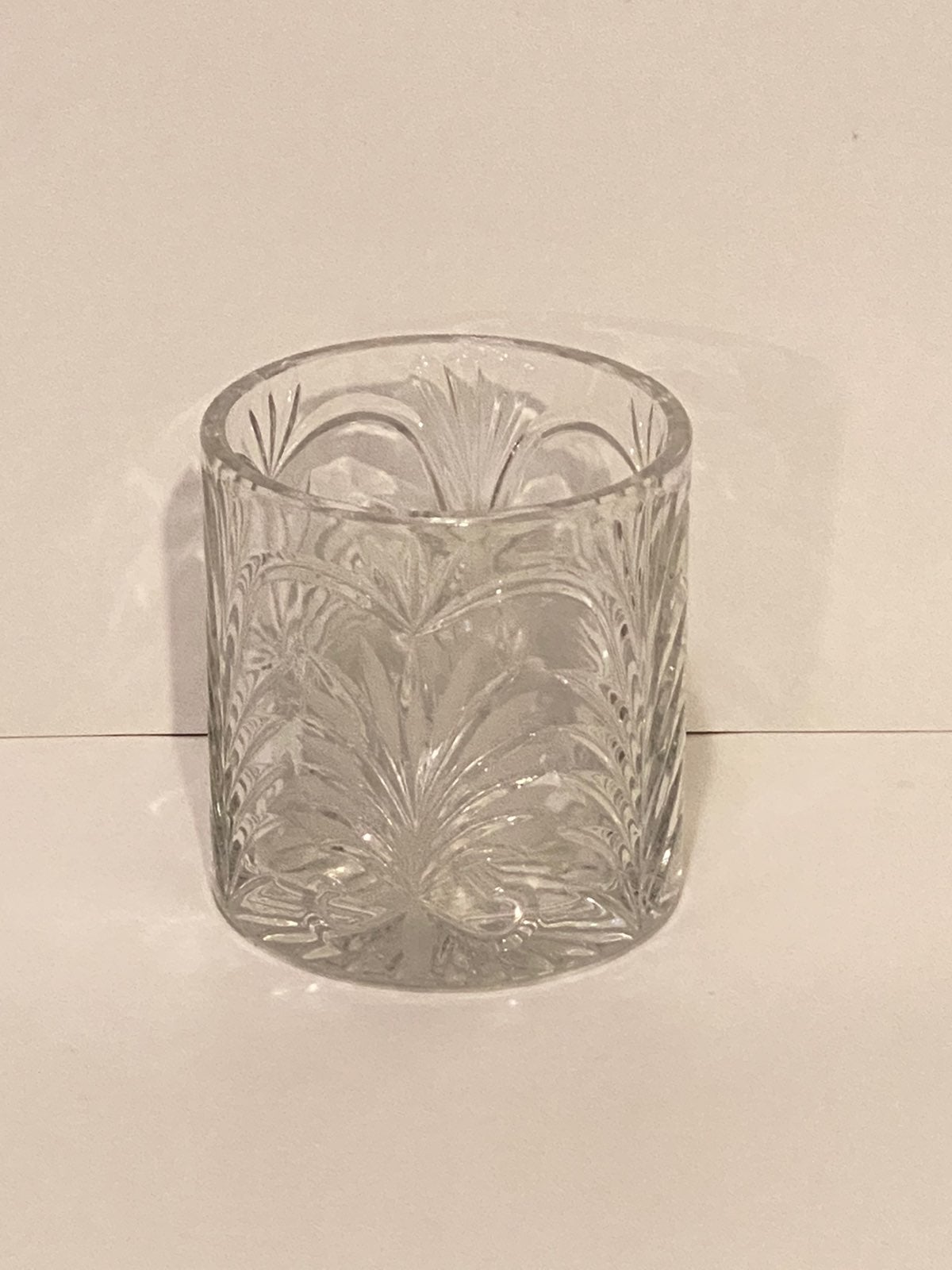 Heavy Lead Crystal Cylinder Vase 5” 207