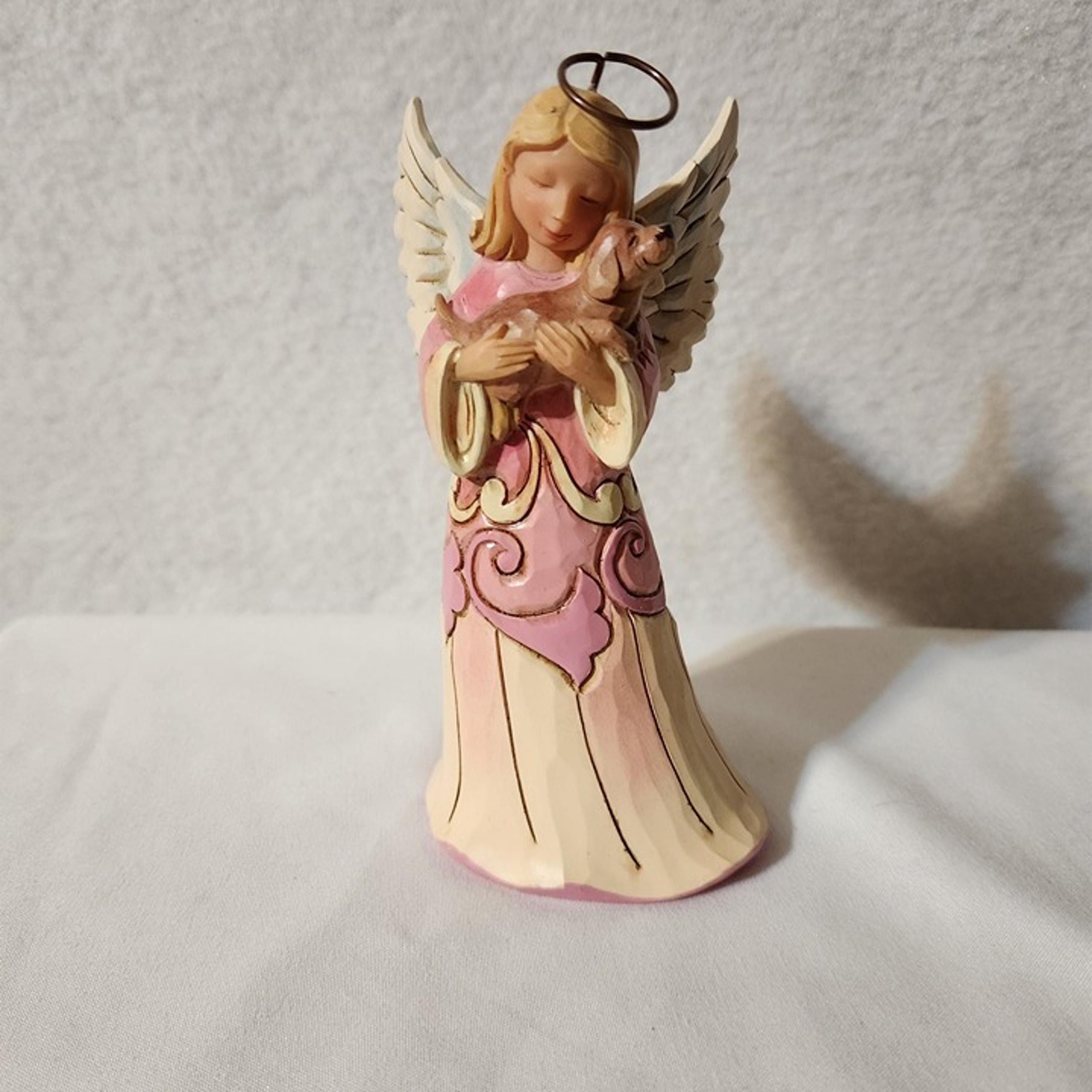 Jim Shore Heartwood Creek Mini Angel with Dog 4052056 "Faithful Friend"