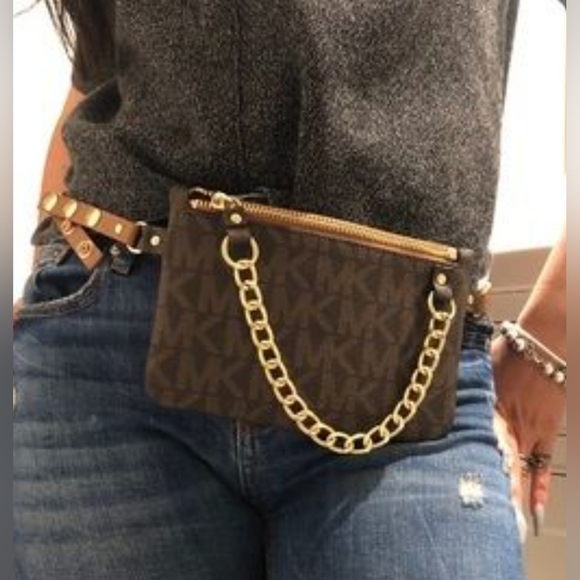 michael michael kors medium logo belt bag