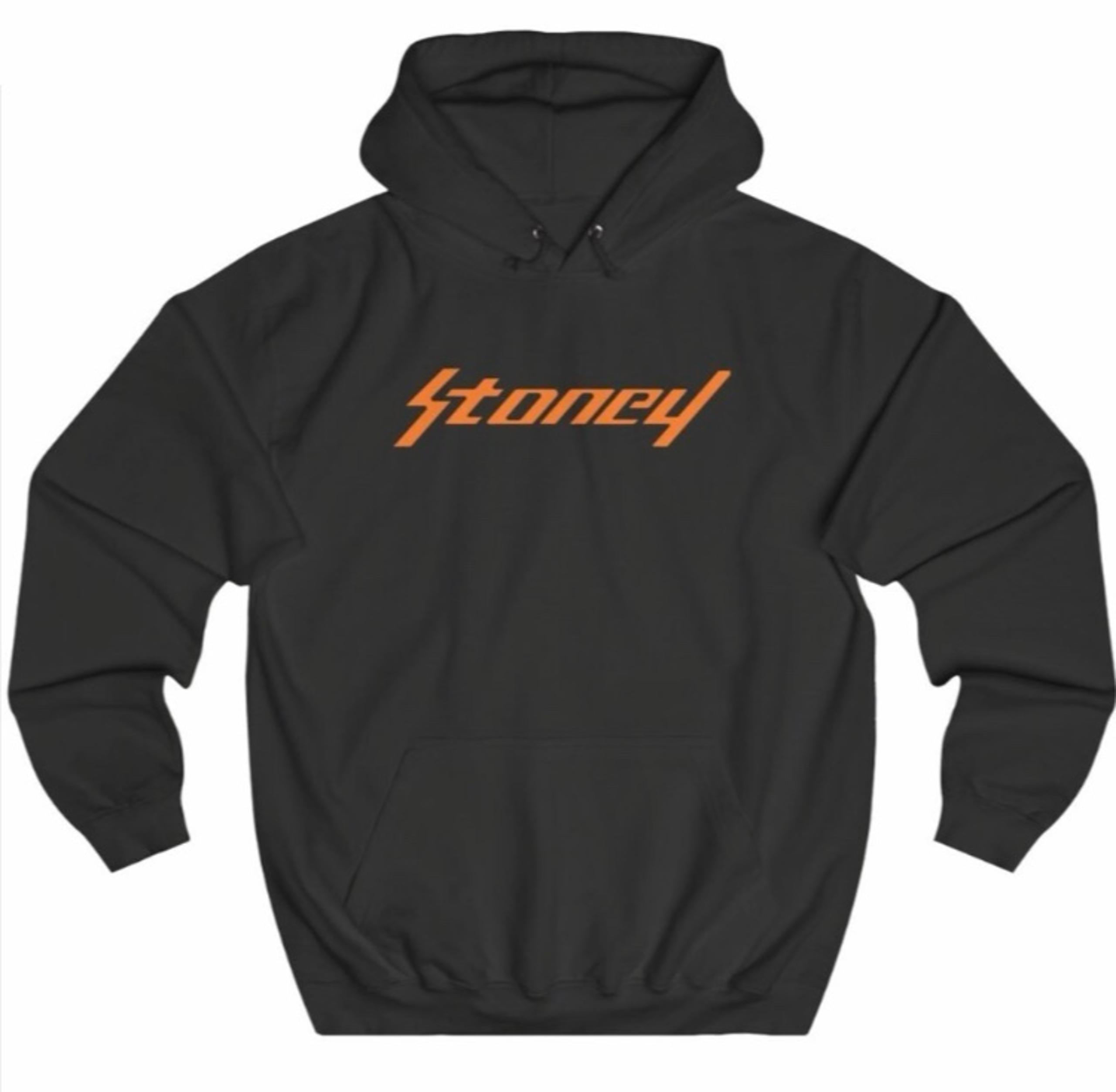 Men’s size medium Post Malone Stoney hoodie merch black hoody logo tour concert