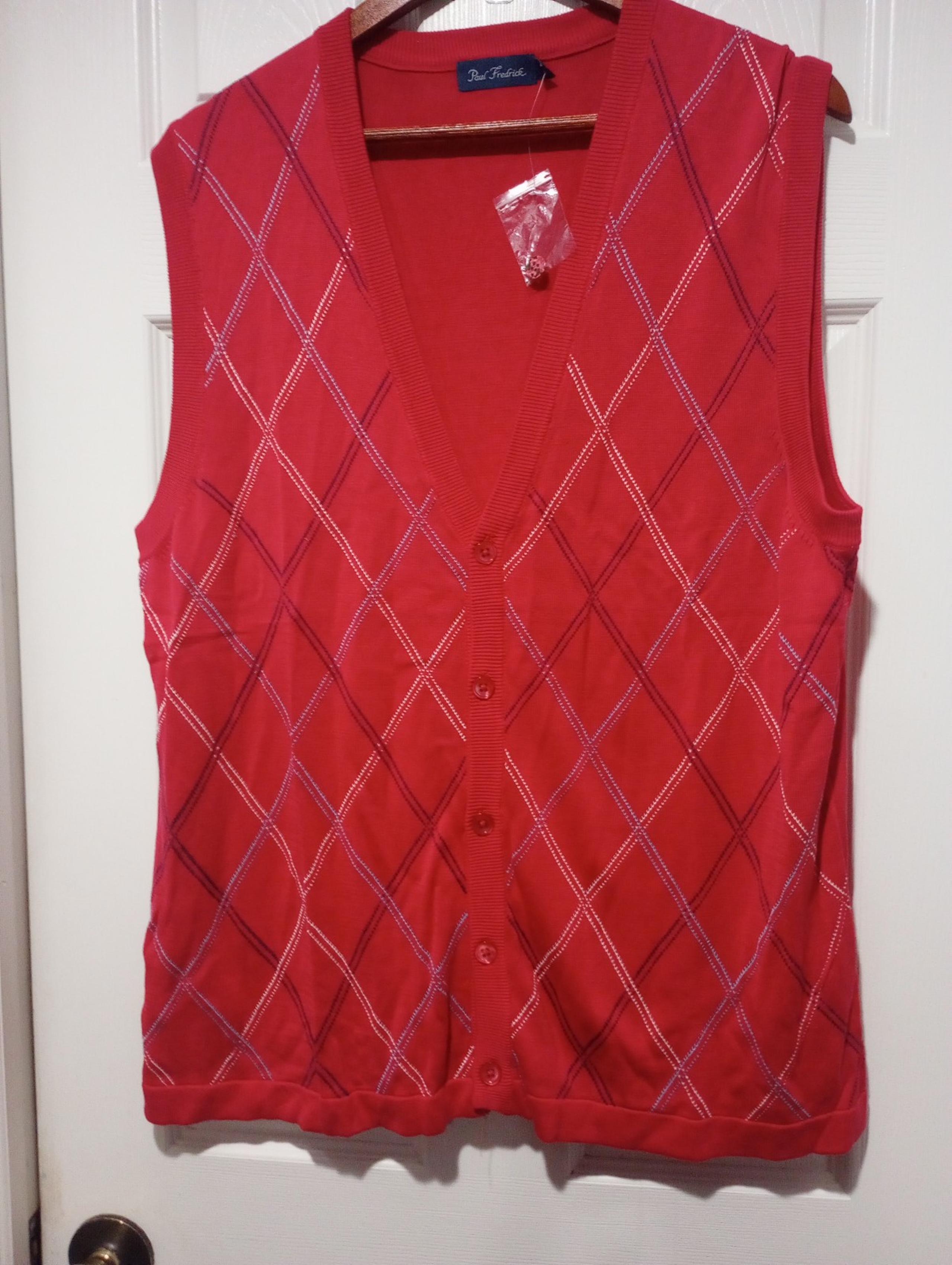 Men's Paul Fredrick Sweater Vest Size XL New