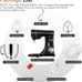 Electric Stand Mixer, 5Quarts, Dough Hook, Flat Beater, Wire Whisk Attachments,