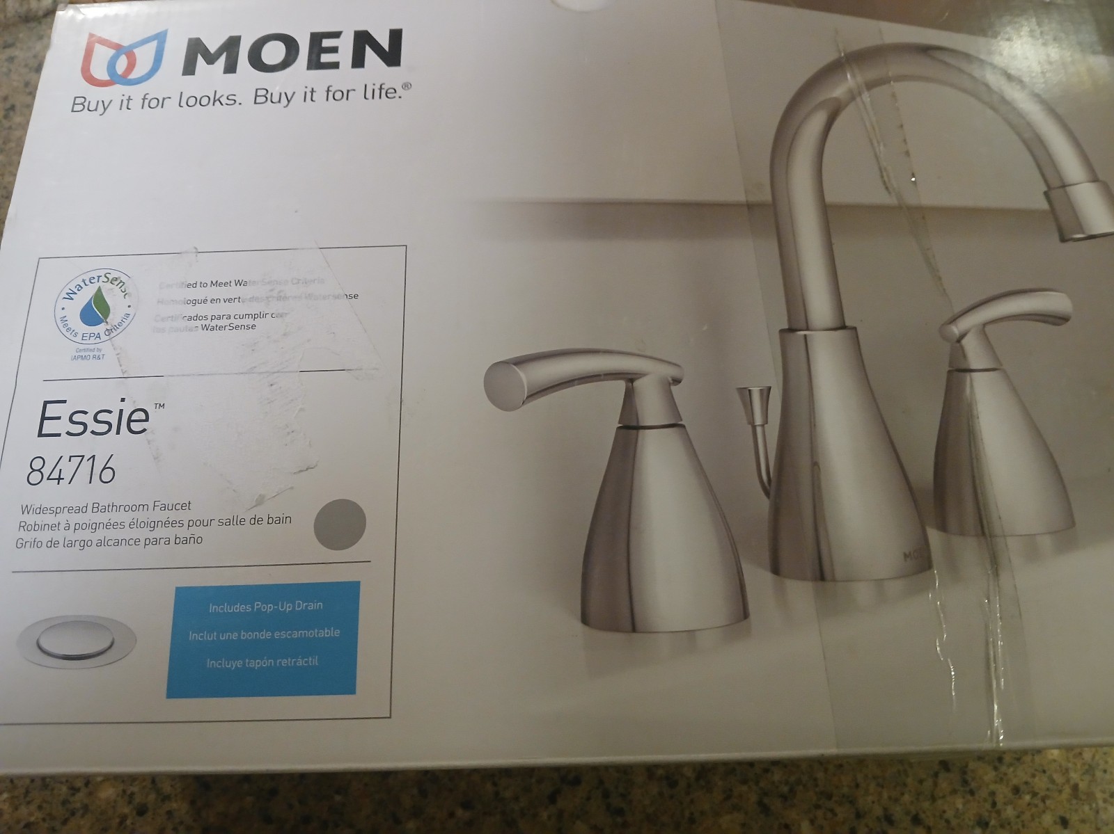 Moen Essie 84716 wide spread, high arc chrome vanity faucet