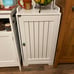 NEW White Standing Louver Door Cabinet