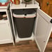 NEW White Standing Louver Door Cabinet