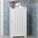 NEW White Standing Louver Door Cabinet