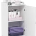 NEW White Standing Louver Door Cabinet