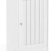 NEW White Standing Louver Door Cabinet