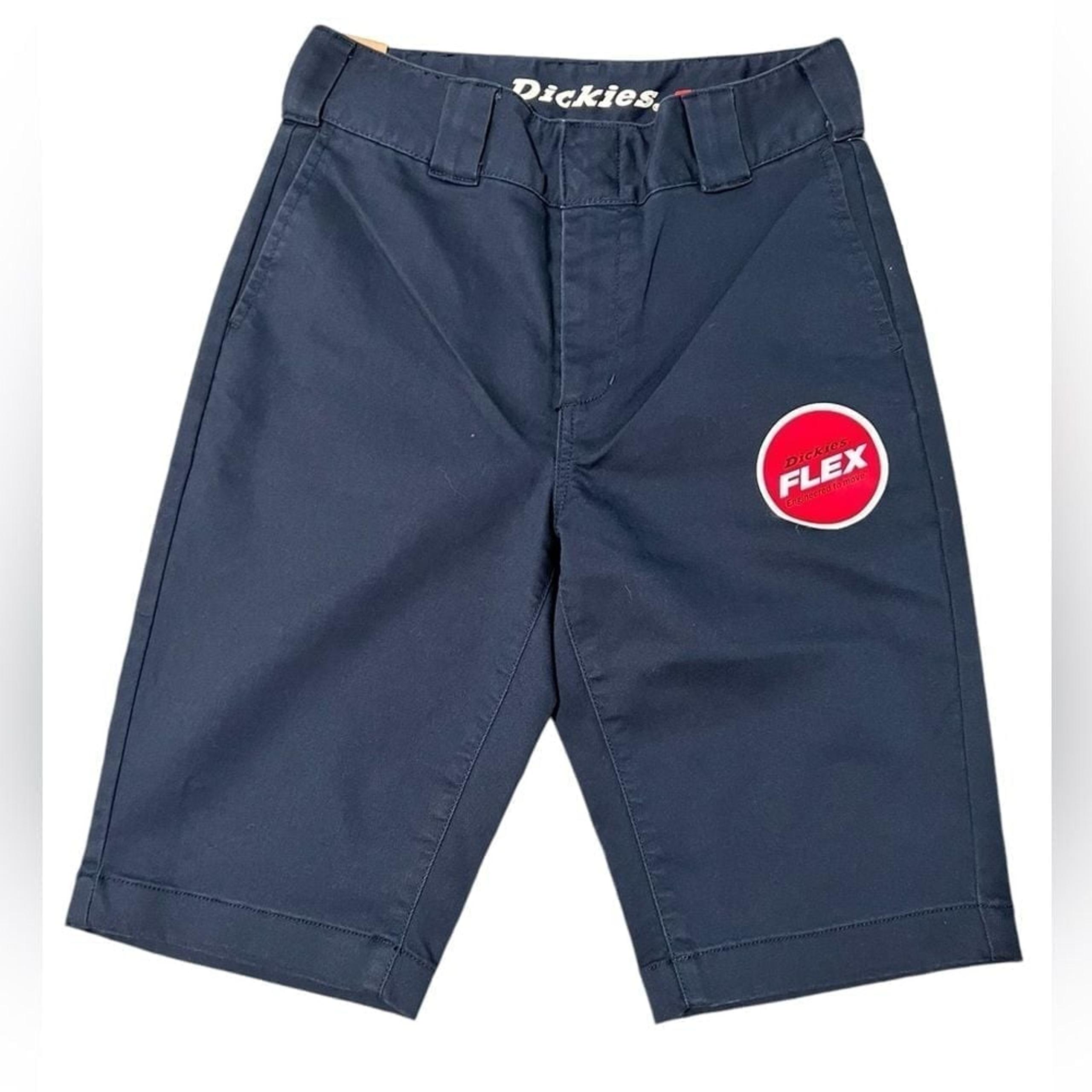 Dickies Junior flex work Bermuda mid rise Shorts School Uniform Navy Size 0/24