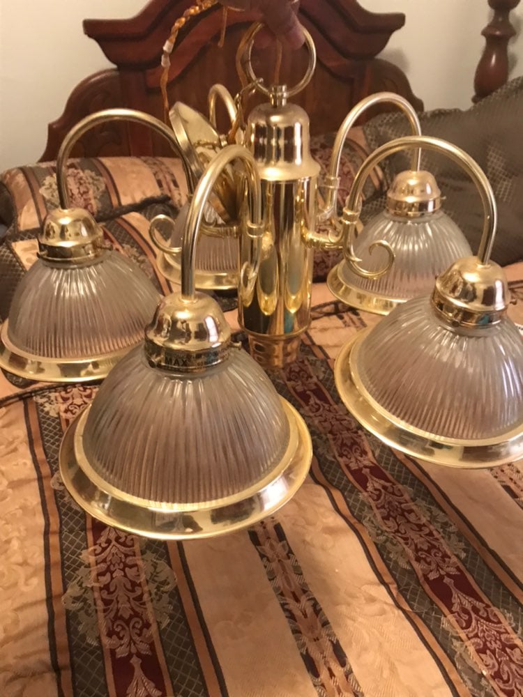 Gold chandelier