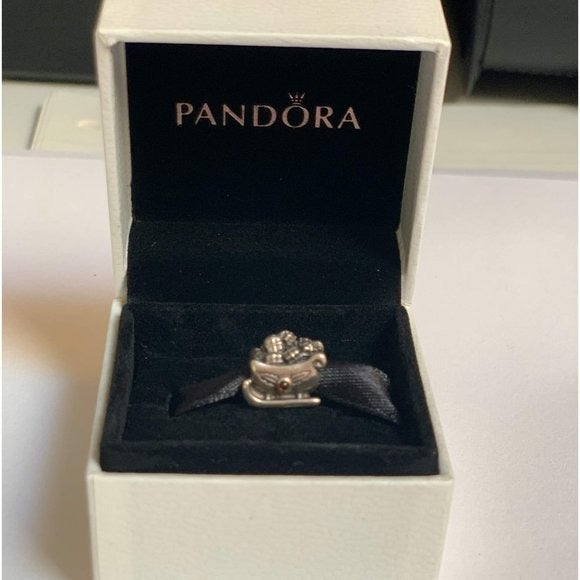 PANDORA Santa's Sleigh with Red Crystal