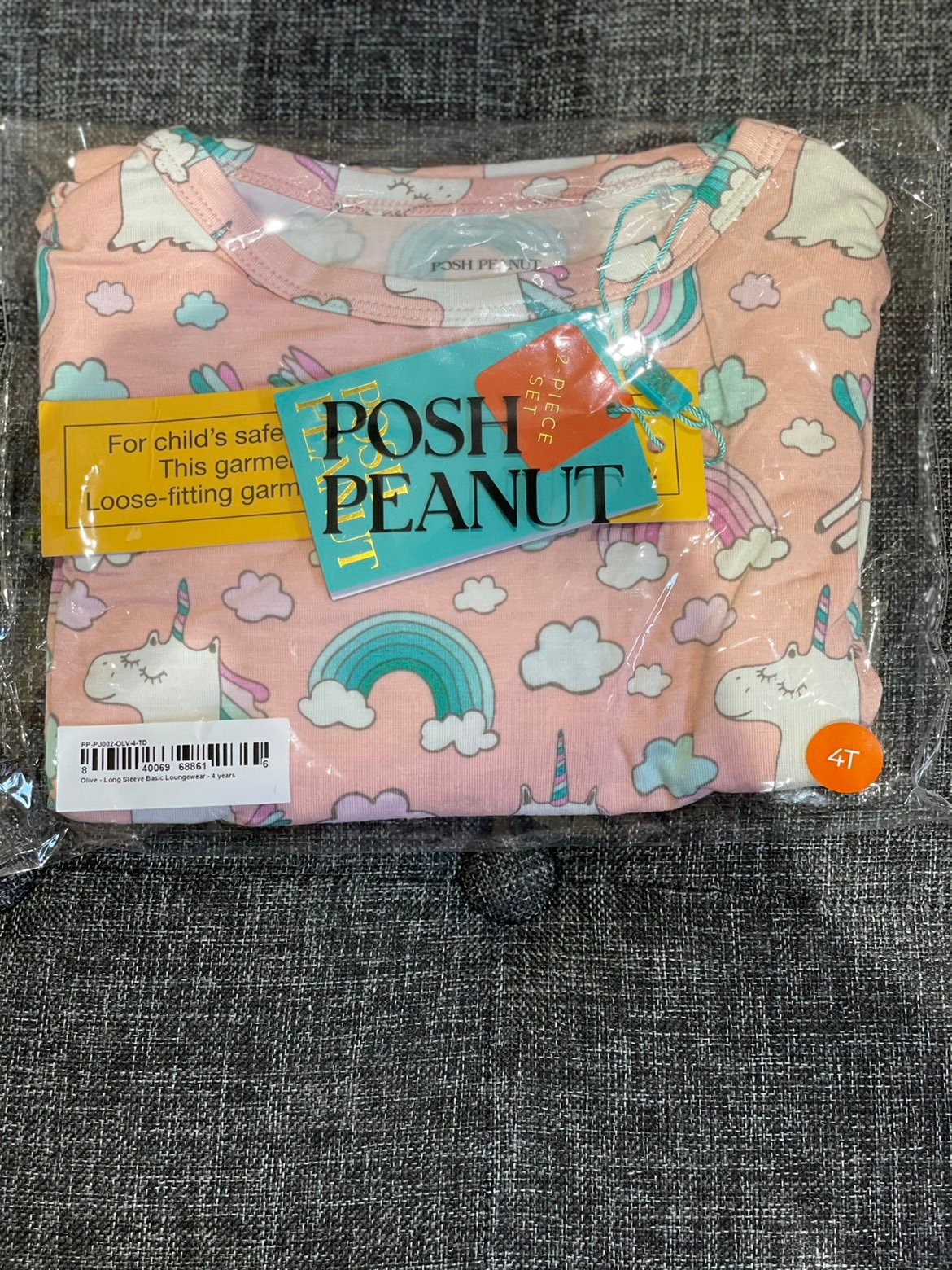 Posh peanut olive loungewear 4T