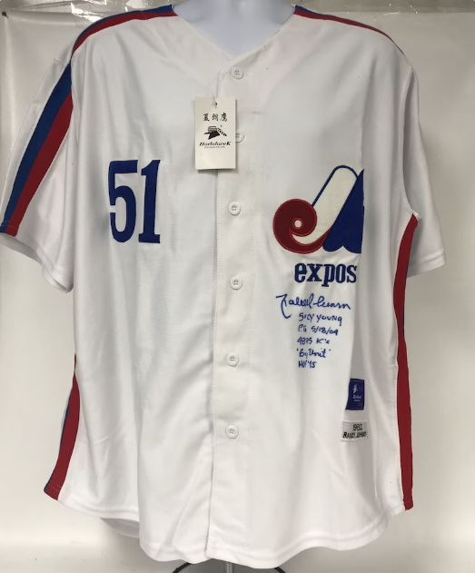 Randy Johnson Signed Autographed Montreal Expos Stat Baseball Jersey Mueller COA