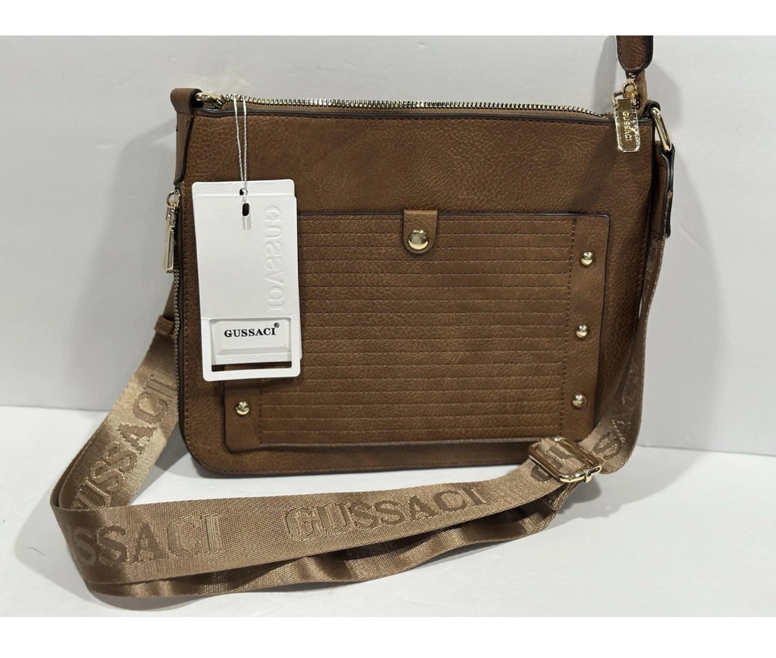 Gussaci Brown Crossbody Bag - Gussaci Italy
