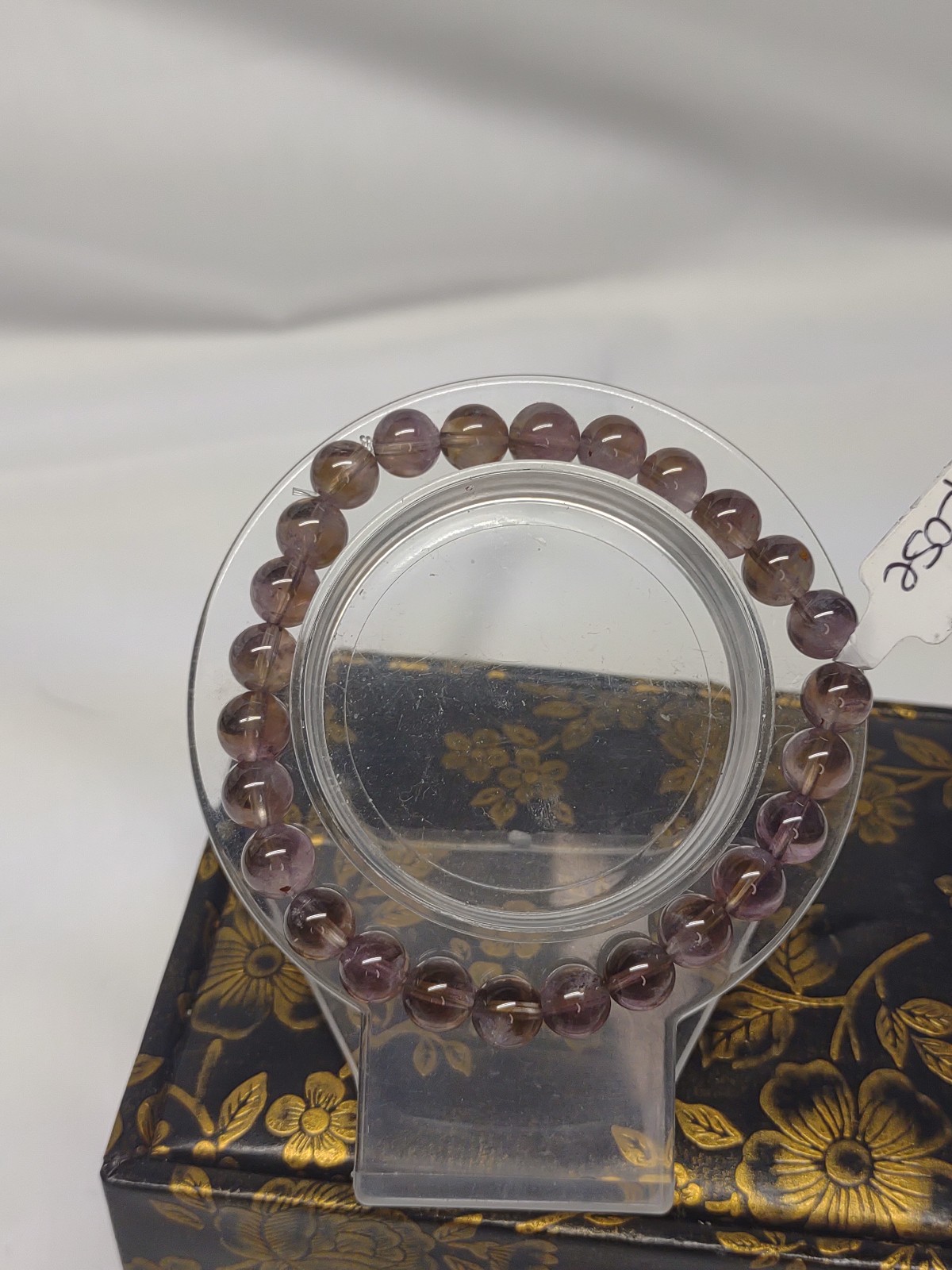 Black rose quartz bracelet