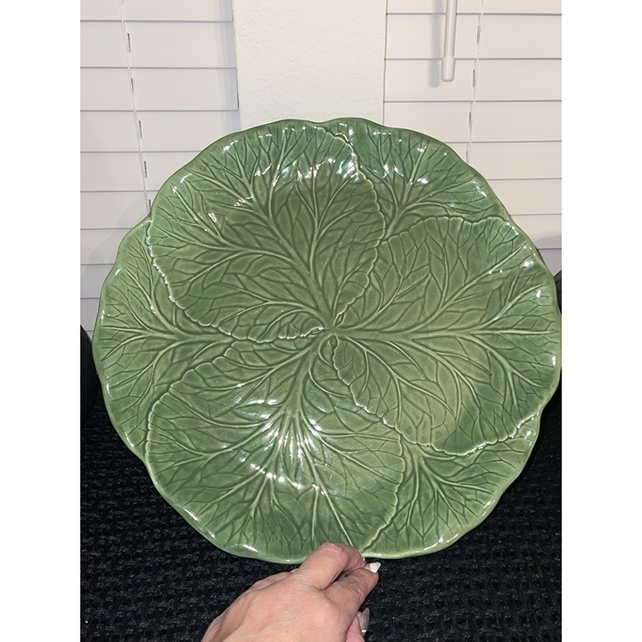 Metlox Poppytrail California Green Cabbage Ceramic Platter 14”