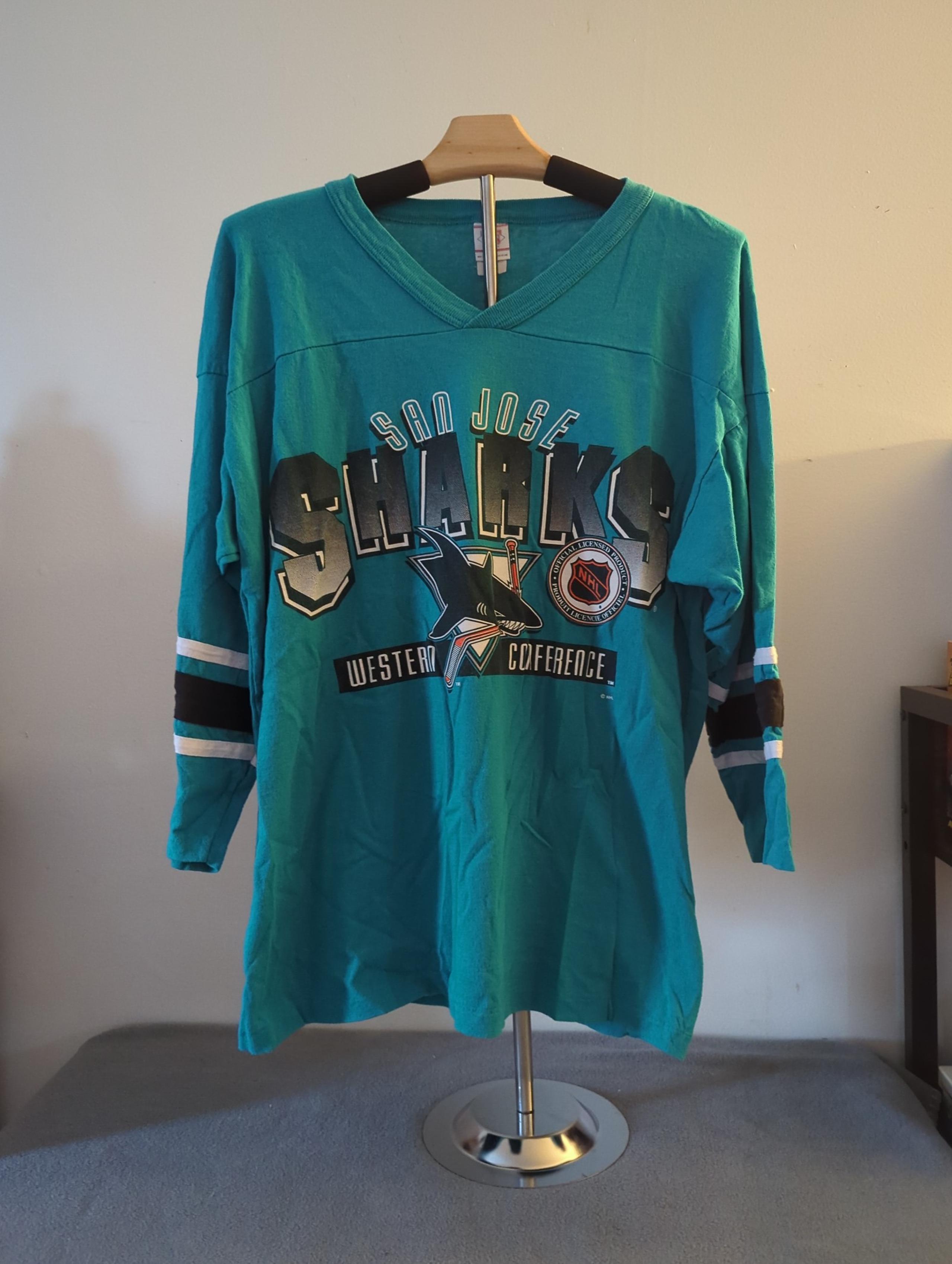 Vintage GTS x NHL San Jose Sharks Shirt - Made in USA Men's Large