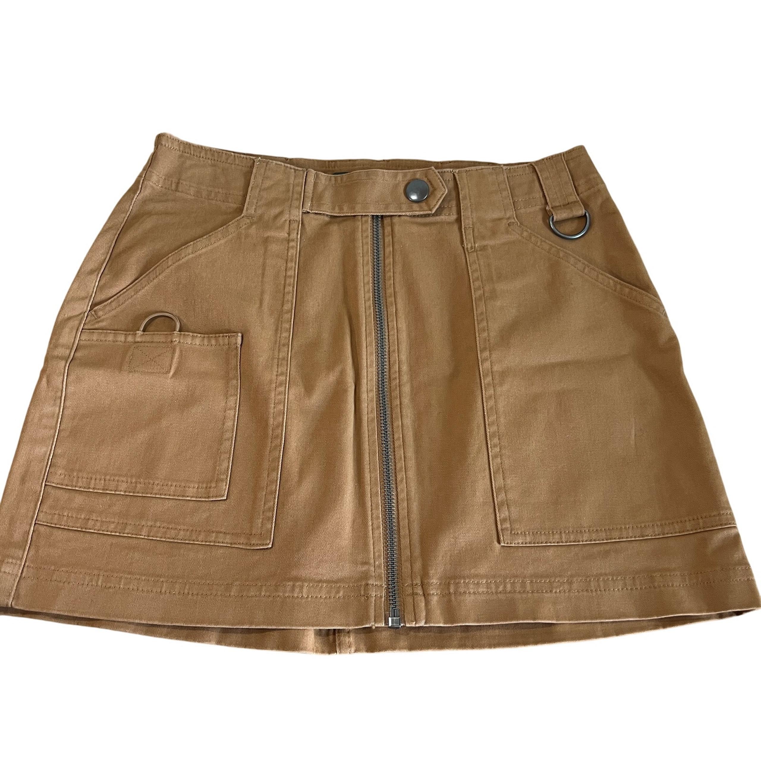 Wild Fable Women's Brown Cargo Utility A-Line Mini Skirt - Size XXS - NWT