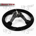 Black Suede 6-Holes 3-Spoke NRG 330MM RST-033BK-S 13 Steering Wheel