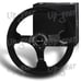 Black Suede 6-Holes 3-Spoke NRG 330MM RST-033BK-S 13 Steering Wheel