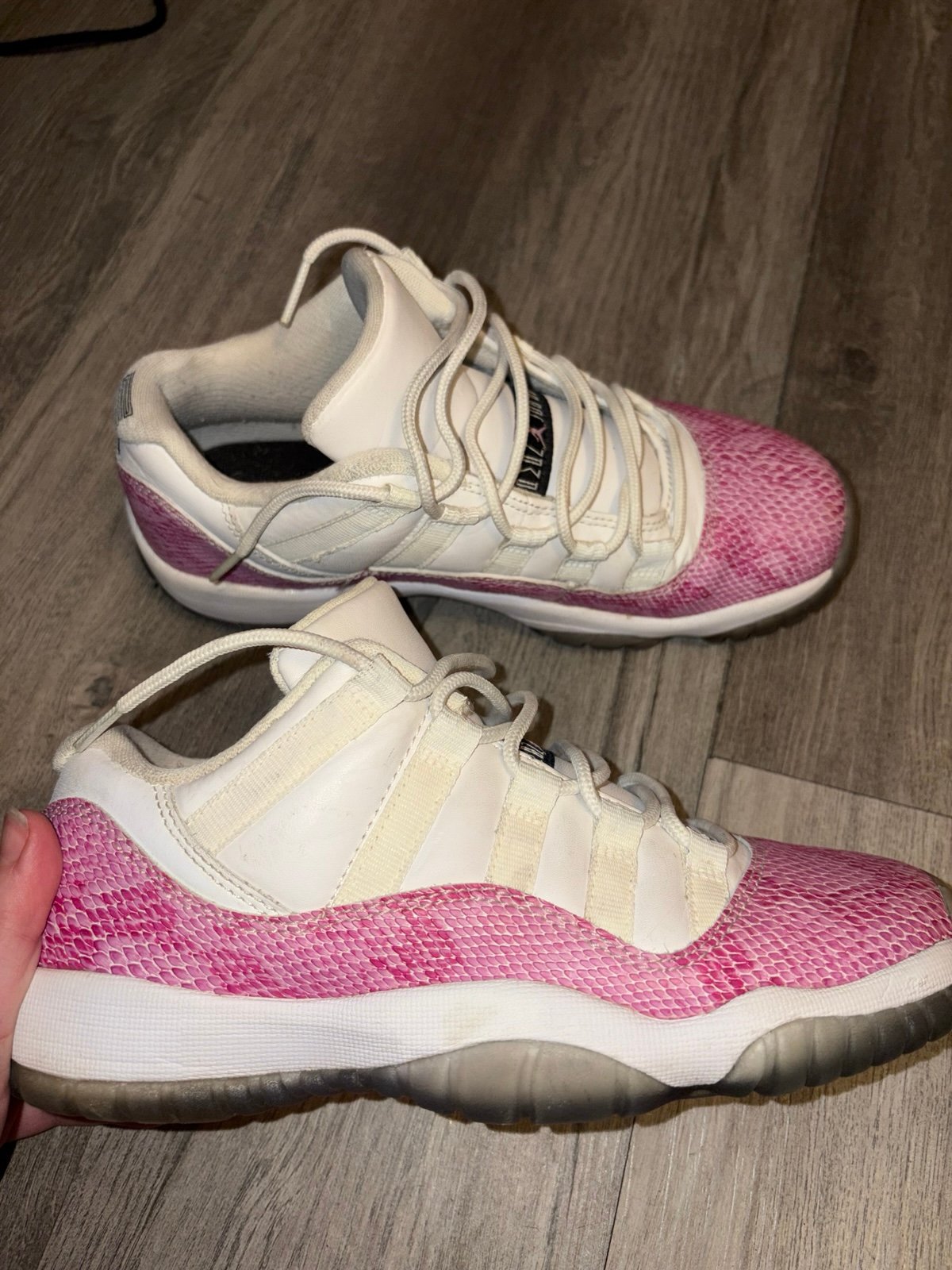 Jordan 11 pink snakeskin Jordan’s size 5.5