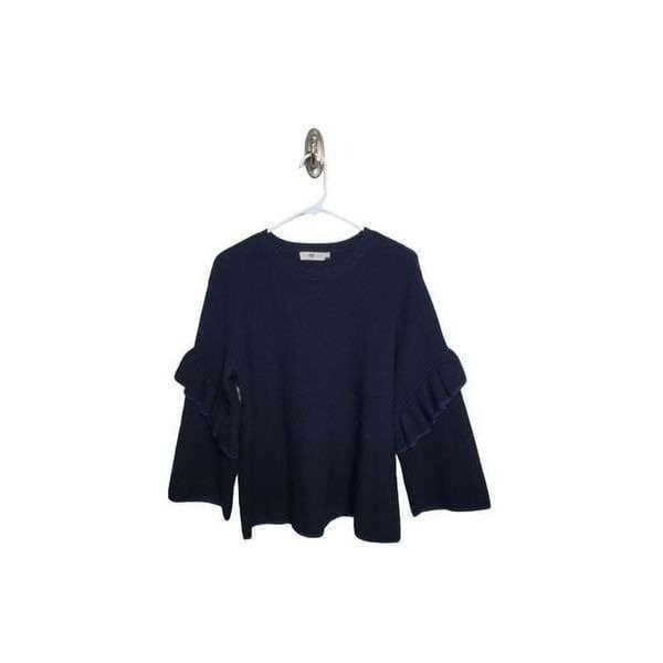 Tory Burch Layered Sleeve Crew Neck Sweater